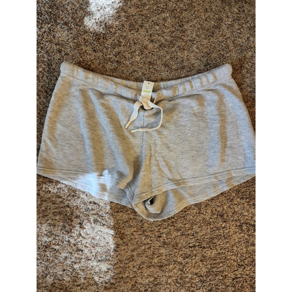 NWT OFFLINE by Aerie Heather Gray OTT Fleece Shorts Lounge Drawstring L